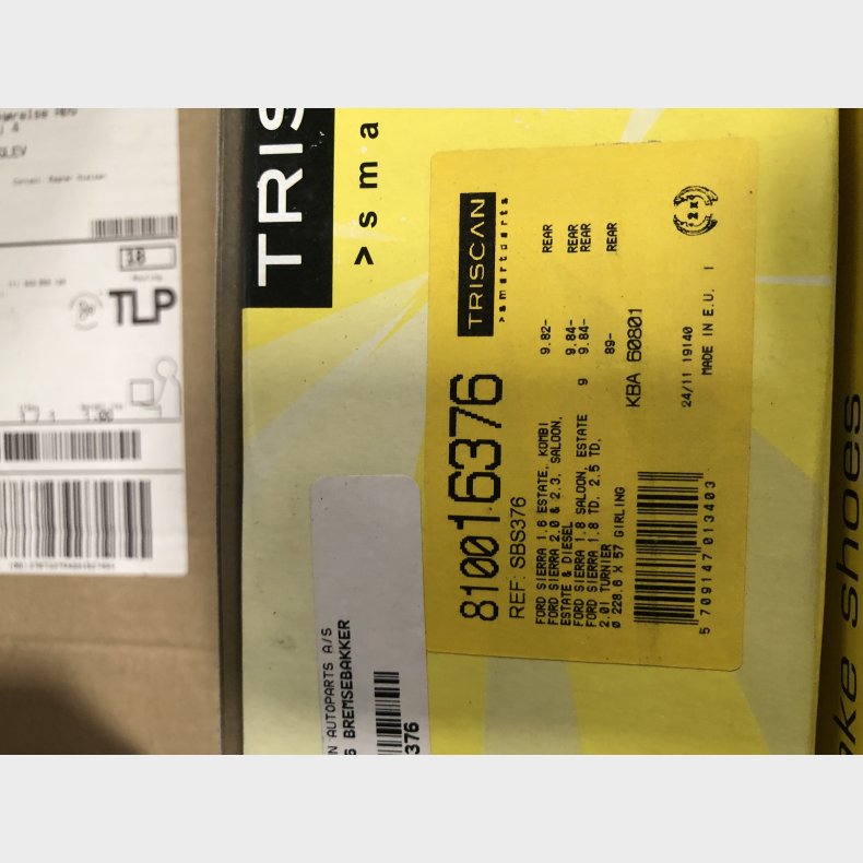 Ford Sierra bremsebakkest