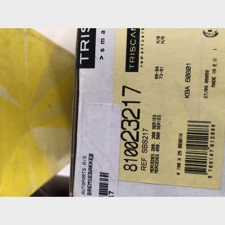 MB 200 / 300 Series 68-84 &amp; 450 / 500 Series 73-81 bremsebakkest