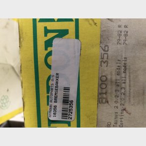 Ford Taunus & Cortina 2,0 / 2,3 79-82 bremsebakkes�t