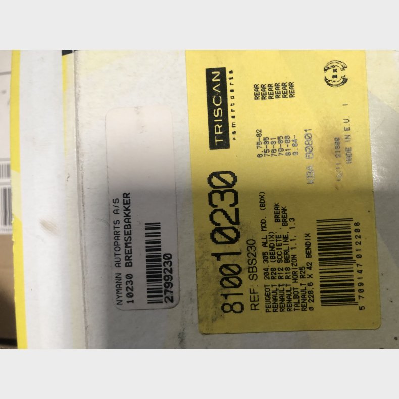 Peugeot 204 / 305, Renault R12 / R18 / R20 / R25 &amp; Talbot Horizon bremsebakkest