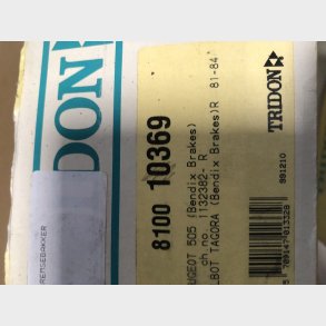 Peugeot 505 & Talbot Tagora bremsebakkes�t