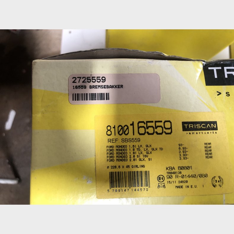 Ford Mondeo Mk1 bremsebakkest