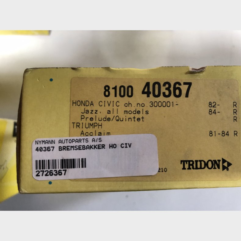 Honda Civic / Prelude &amp; Triumph Acclaim bremsebakkest