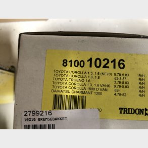 Toyota Corolla E7 bremsebakkes�t