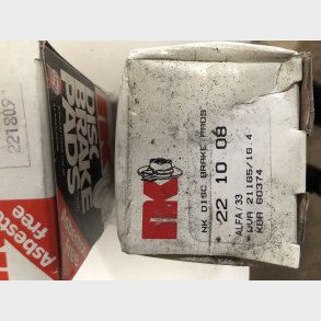 Alfa 33 bremseklodses�t for