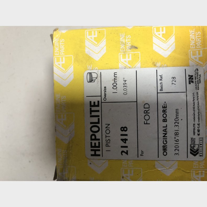Ford Sierra 1,6 stempel 1,00mm overstr.
