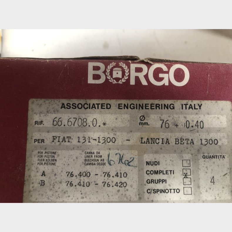 Fiat 131 &amp; Lancia Beta 1300 stempelst 0,40mm