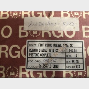 Fiat Regata & Ritmo 1,7D stempels�t std.