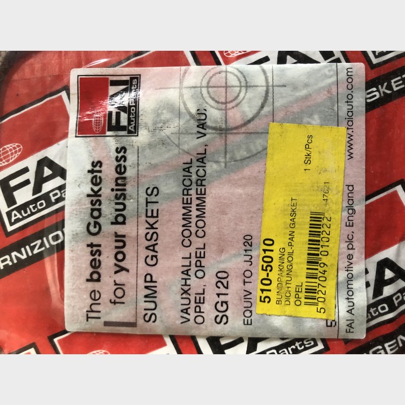 Opel 12N, 12S, 13N &amp; 13S bundkarspakning