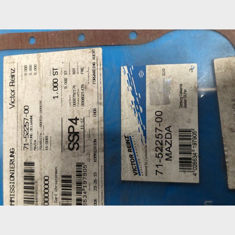 Mazda 323 BD 1,1, 1,3 &amp; 1,5 bundkarspakning