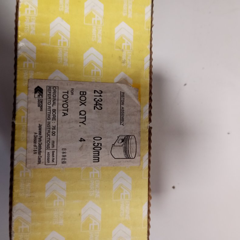 Toyota 2A-LC stempelst 0,50mm overstr.