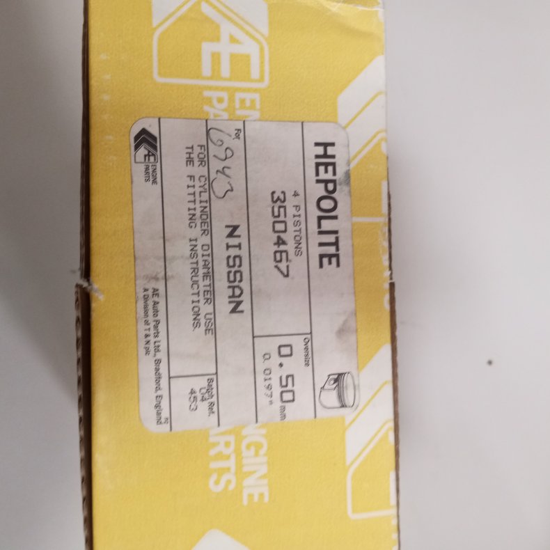 Nissan LD20 stempelst 0,50mm overtsr.