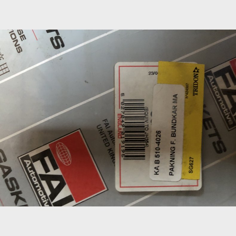 Mazda 323 BF 1,3, 1,6 &amp; 1,6 Turbo bundkarspakning