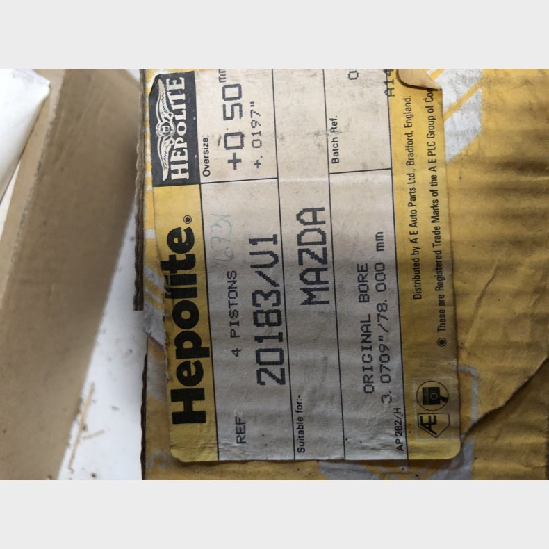 Mazda 616, 808, 818 &amp; B1600 1,6 stempelst 0,50mm