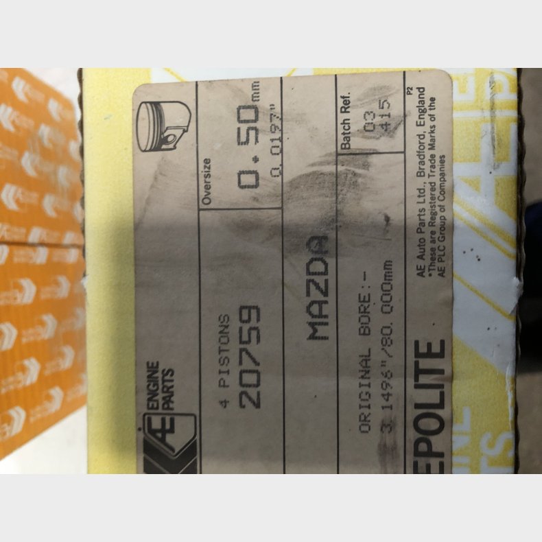 Mazda 626 &amp; 929 1,8 VC stempelst 0,50mm