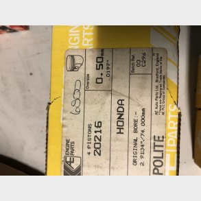 Honda Accord 1,6 EF stempels�t 0,50mm overstr.