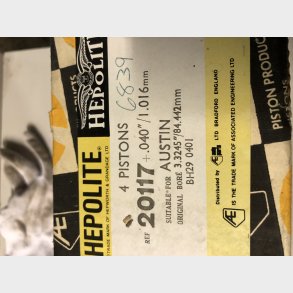 Austin O 1,7 stempels�t 0,04