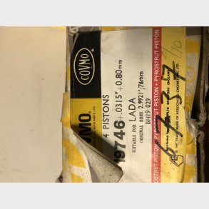 Lada 1200 OHC & 1500 OHC stempels�t 0,80mm overstr.