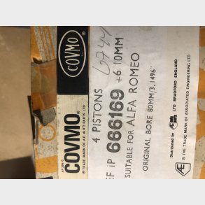 Alfasud 1200 & 1350 stempels�t 0,60mm overstr.